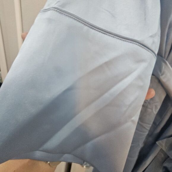 Baby Blue Trench Coat L - Picture 3 of 6